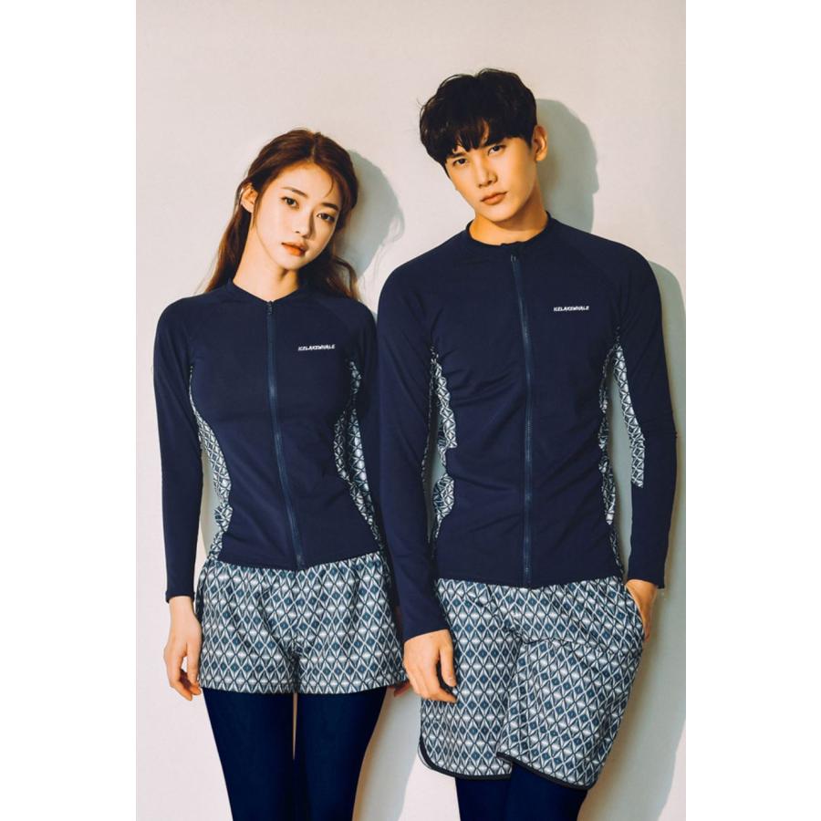 水着 レディース 体型カバー フィットネス ラッシュガード タンキニ ビキニ 5点セット タンクトップ レギンス 可愛い UVカット 紺 |  | 07