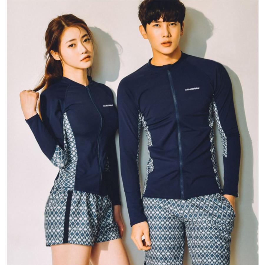 水着 メンズ ラッシュガード 長袖 トランクス サーフパンツ 上下セット フィットネス水着 3点セット 体型カバー |  | 02