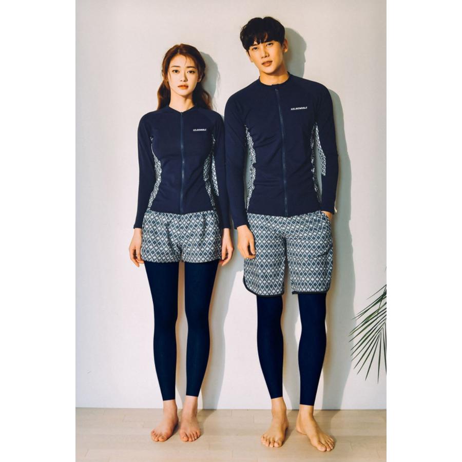 水着 メンズ ラッシュガード 長袖 トランクス サーフパンツ 上下セット フィットネス水着 3点セット 体型カバー |  | 03