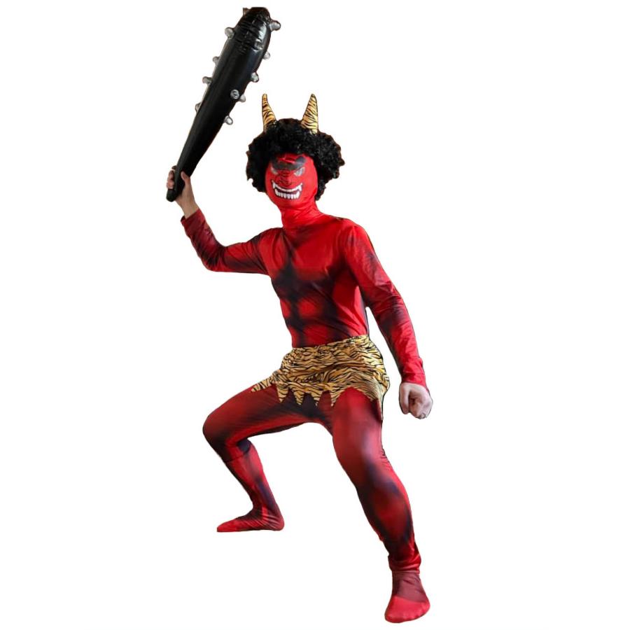 鬼 コスプレ 節分 衣装 オニ 鬼のパンツ 鬼の衣装 赤鬼 着ぐるみ 全身 大人 お面 豆まき |  | 02