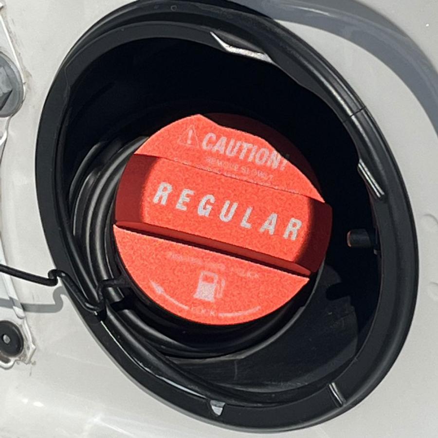 アルミ製 給油口キャップカバー レギュラー ガソリン （赤） キャラバン セレナ NISSAN車用 BC-FUCAPCVERNI-RE｜brightonnet-store｜05