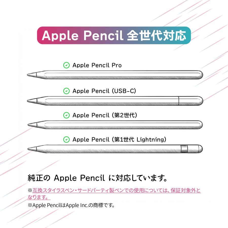 Apple pencil pro（静音ペン先付き） Apple Pencil全世代対応 アップルペンシル 交換ペン先 静音性と滑らか