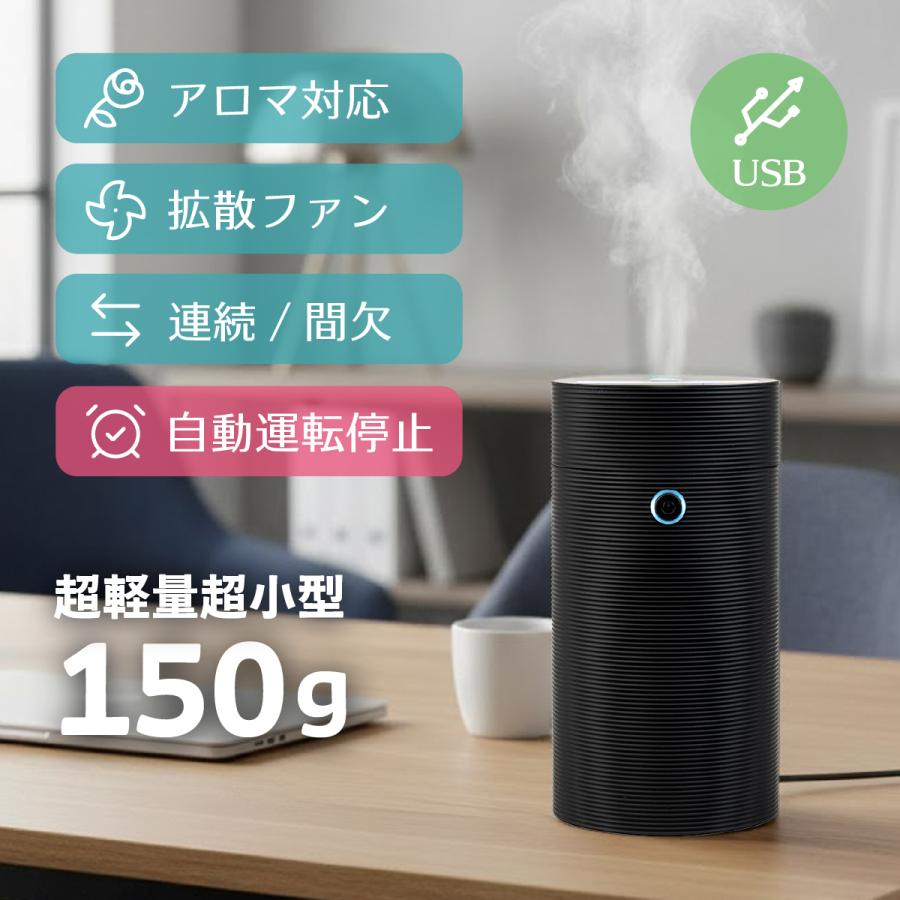 アロマ対応 超小型超音波式USB加湿器 uruoSonic Aroma デスク・車内用