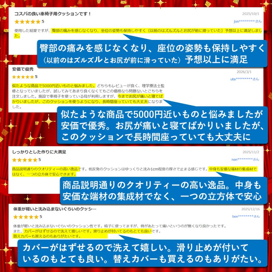 車椅子用クッション カバー 交換用 車いす 車イス 座布団 マット 介護 低反発 厚め 腰痛 床ずれ防止 洗い替え | bellarino | 08
