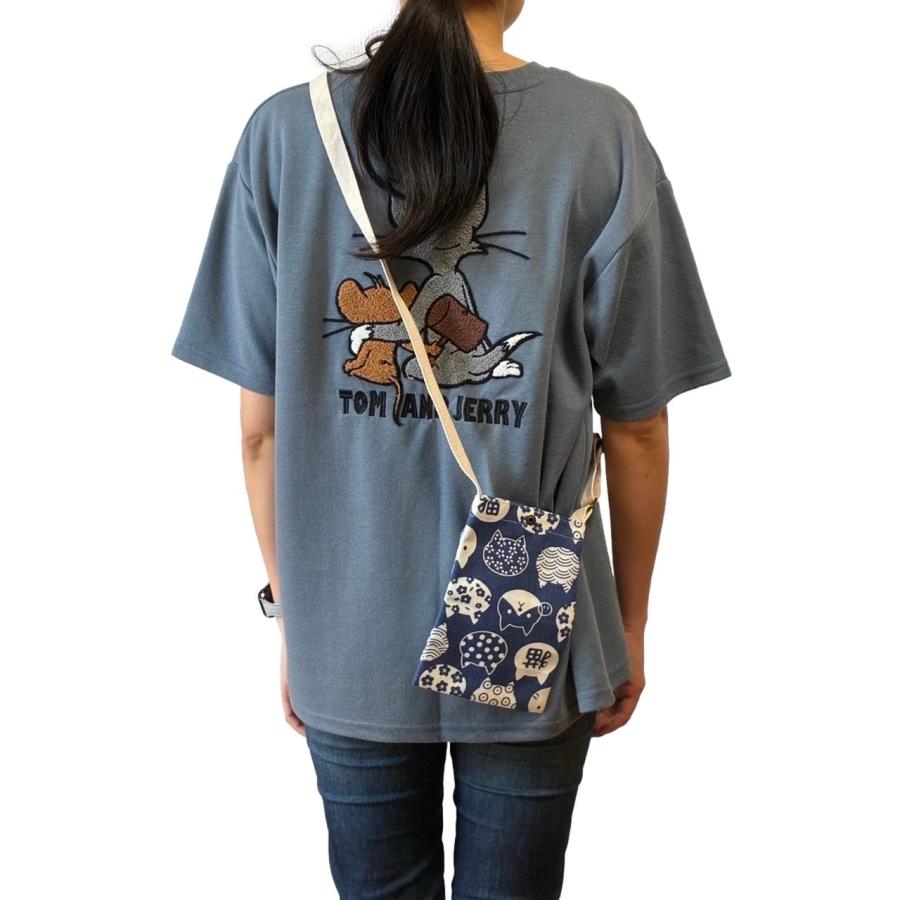 スマホ 携帯 ポシェット サコッシュ 斜めがけ ミニ ショルダー バッグ ポーチ 猫 犬 帆布 |  | 10