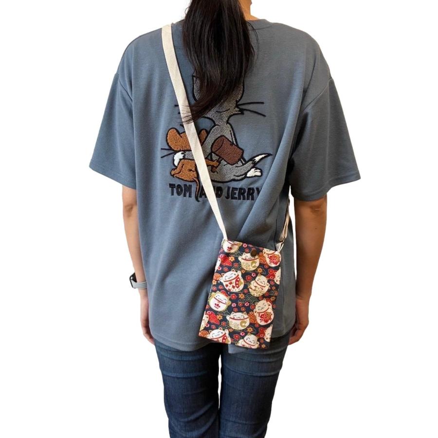 スマホ 携帯 ポシェット サコッシュ 斜めがけ ミニ ショルダー バッグ ポーチ 猫 犬 帆布 |  | 11