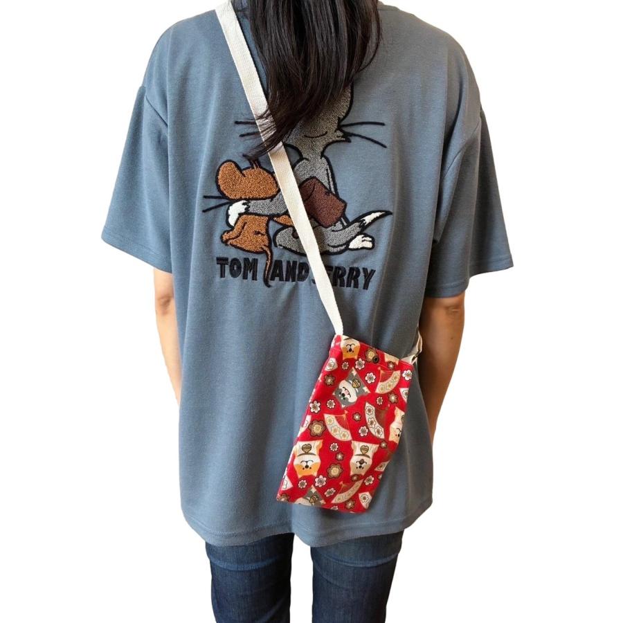 スマホ 携帯 ポシェット サコッシュ 斜めがけ ミニ ショルダー バッグ ポーチ 猫 犬 帆布 |  | 12