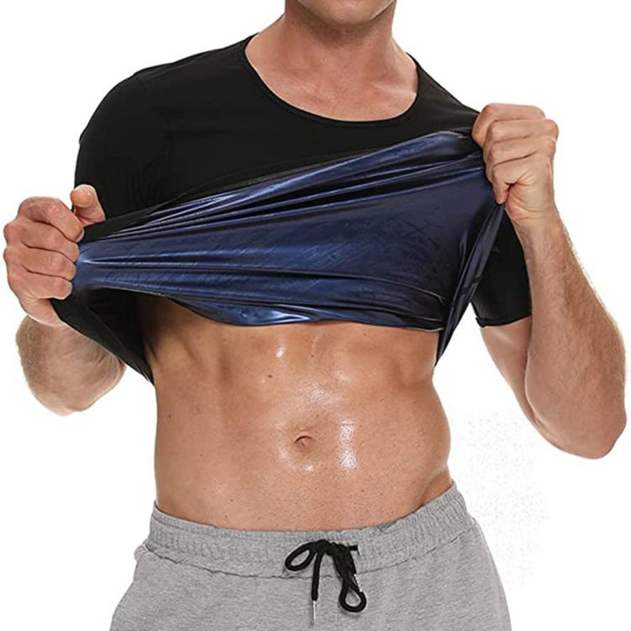 サウナスーツ 発汗 ヒート シャツ 半袖 サウナ tシャツ メンズ 減量 引き締め 加圧 洗濯可 |  | 01