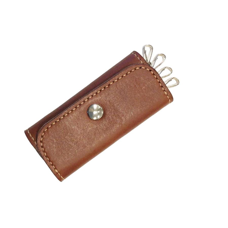 キーケース メンズ 4連 スナップ ボタン 日本製 本革 手縫い 高級 レザー 小さめ 贈り物 | 