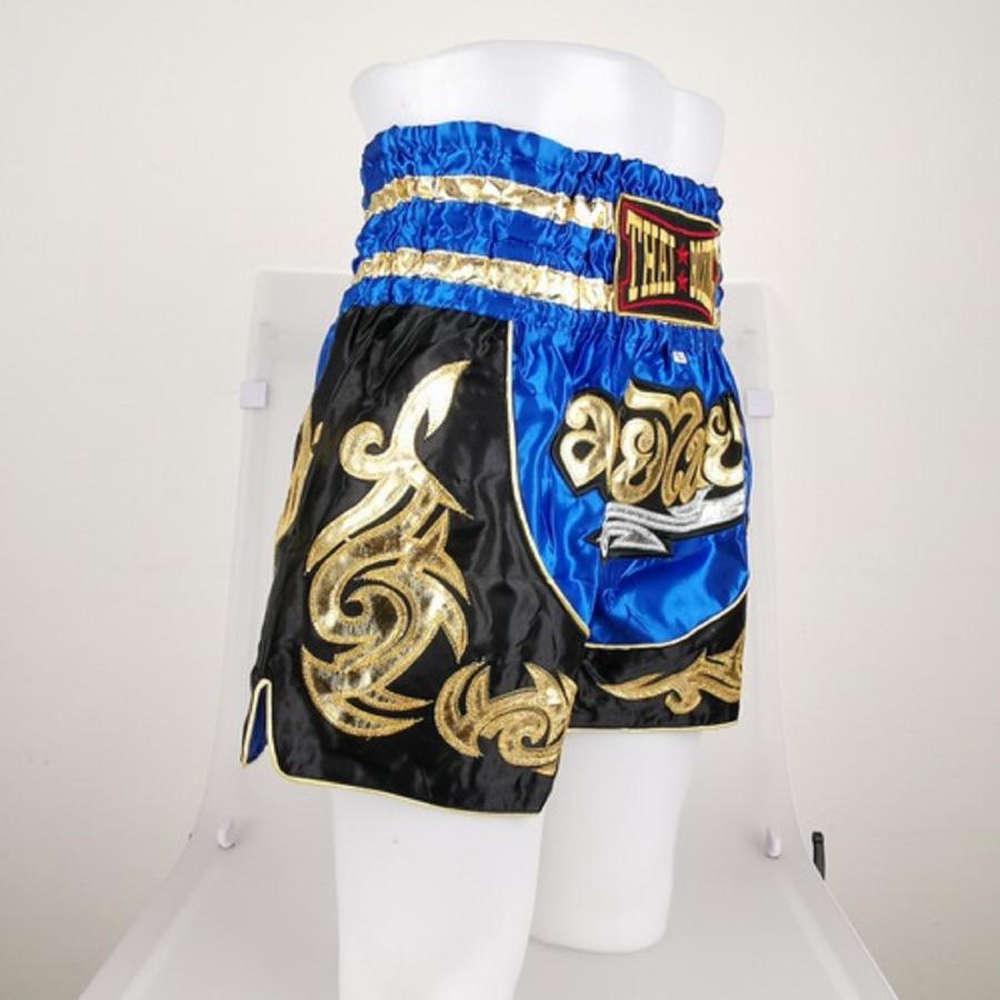 ムエタイ トランクス キックボクシング K-1 パンツ 試合 練習 プロ アマ 男女兼用 タイ製 (ブルー) |  | 01