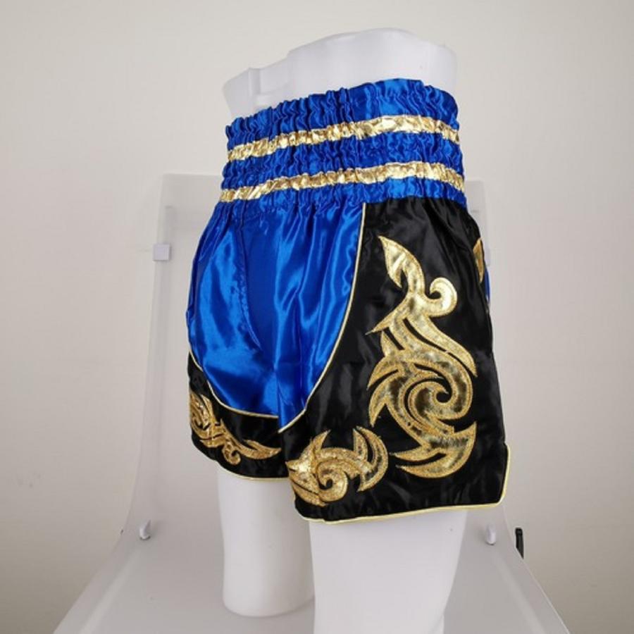 ムエタイ トランクス キックボクシング K-1 パンツ 試合 練習 プロ アマ 男女兼用 タイ製 (子供用ブルー) |  | 02