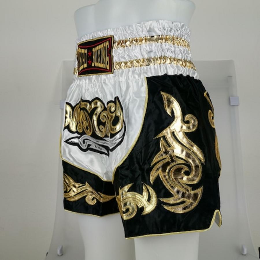 ムエタイ トランクス キックボクシング K-1 パンツ 試合 練習 プロ アマ 男女兼用 タイ製 (子供用ホワイト) |  | 01