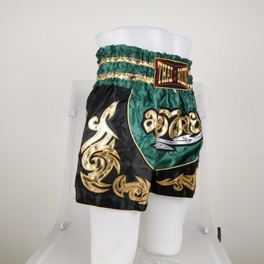ムエタイ トランクス キックボクシング K-1 パンツ 試合 練習 プロ アマ 男女兼用 タイ製 (グリーン) |  | 01