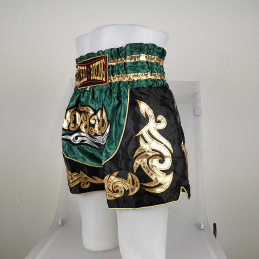 ムエタイ トランクス キックボクシング K-1 パンツ 試合 練習 プロ アマ 男女兼用 タイ製 (グリーン) |  | 04