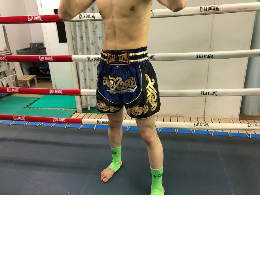 ムエタイ トランクス キックボクシング K-1 パンツ 試合 練習 プロ アマ 男女兼用 タイ製 (ネイビー) |  | 02