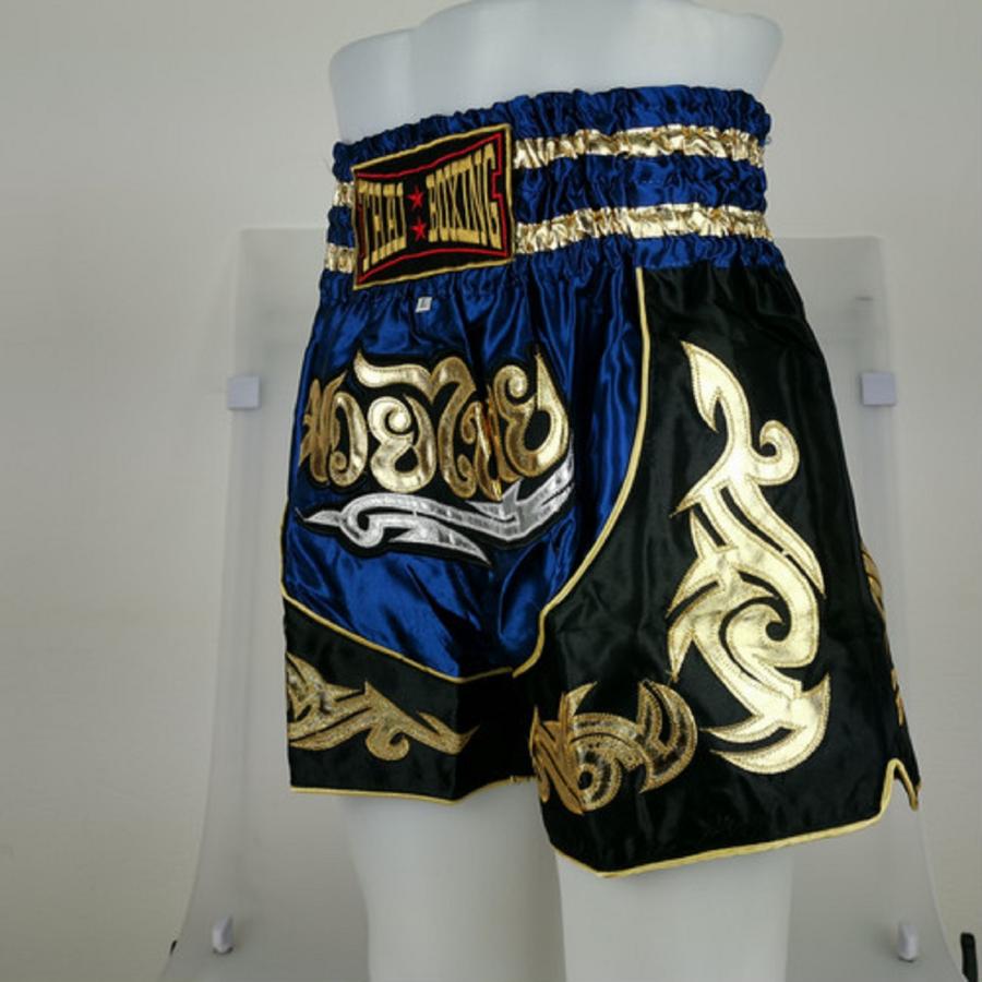 ムエタイ トランクス キックボクシング K-1 パンツ 試合 練習 プロ アマ 男女兼用 タイ製 (ネイビー) |  | 04