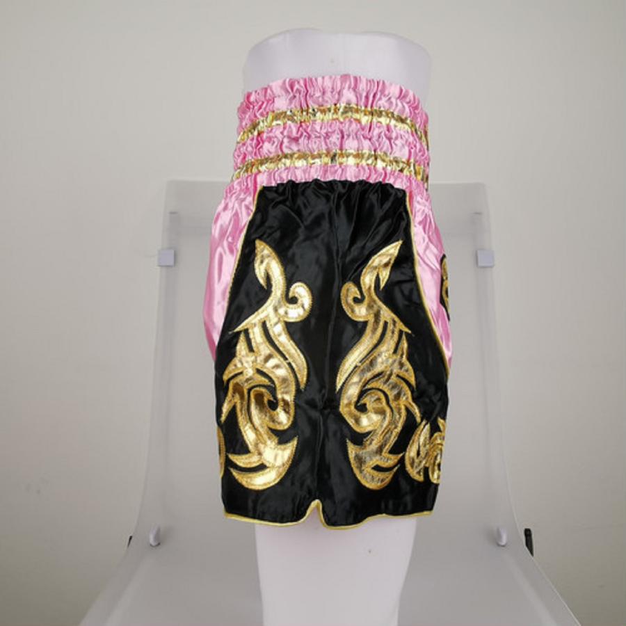 ムエタイ トランクス キックボクシング K-1 パンツ 試合 練習 プロ アマ 男女兼用 タイ製 (ピンク) |  | 02