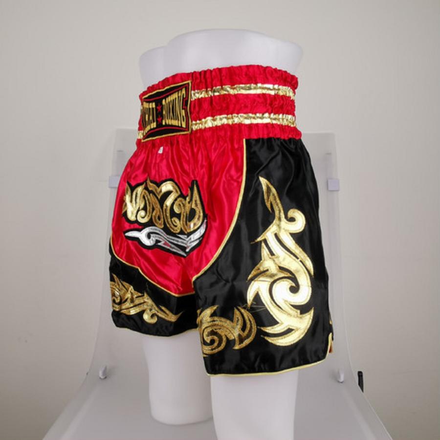 ムエタイ トランクス キックボクシング K-1 パンツ 試合 練習 プロ アマ 男女兼用 タイ製 (レッド) |  | 01