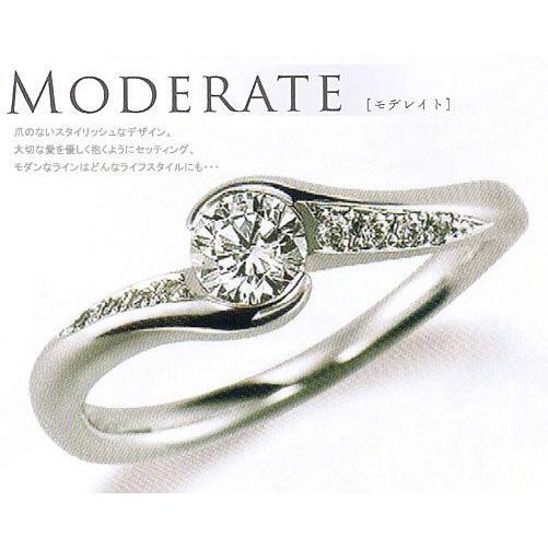 ダイヤモンド リング エンゲージリング 婚約指輪 結婚指輪 Pt900 プラチナ ダイヤモンド モデレイト(中石別売)