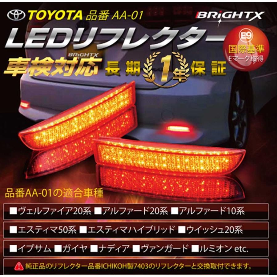 LED リフレクター ガイア 系 送料無料トヨタ GAIA Gaia led 品番 AA