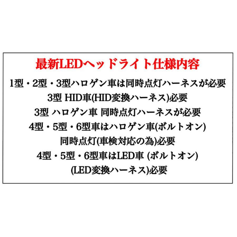 最新 新登場 ハイエース 200 系 1型〜7型 LED仕様 LEDヘッドライト 4点セット カラー : インナーブラック 純正車同等の明るさ１年保証水漏れ対応 BRiGHTX製｜brightx2727｜09