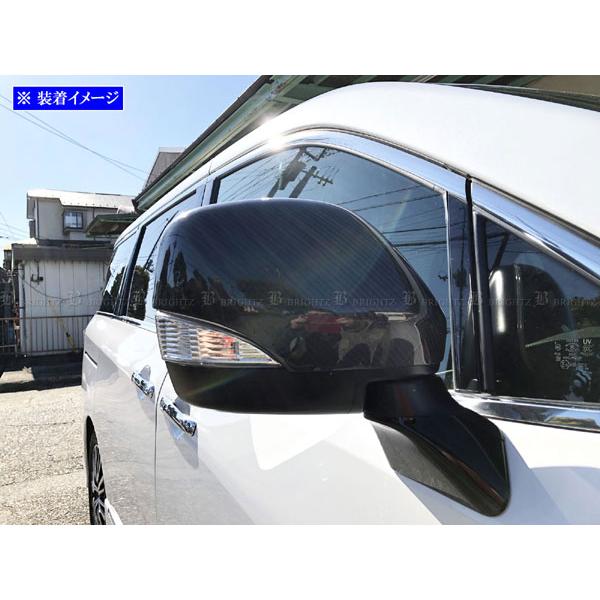 BRIGHTZ エルグランド E52 リアルカーボンドアミラーカバー ガーニッシュ ベゼル パネル モール CAR−MIR−018 | ブライツ(車) | 02