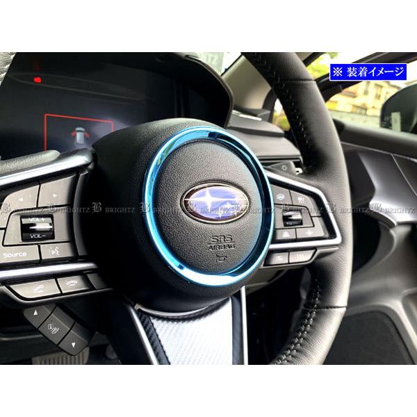 レーシング　ステアリング　水色 ブライツ(車) BRIGHTZ レヴォーグ VN5 ステンレスステアリング