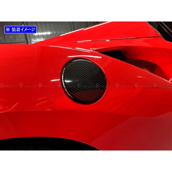 BRIGHTZ フェラーリ 488ピスタ リアルカーボンガソリンタンクカバー 
