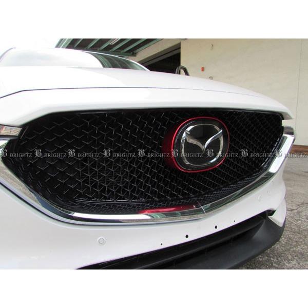 ブライツ BRIGHTZ CX-5 KF フロントエンブレムカバー レッド フロント