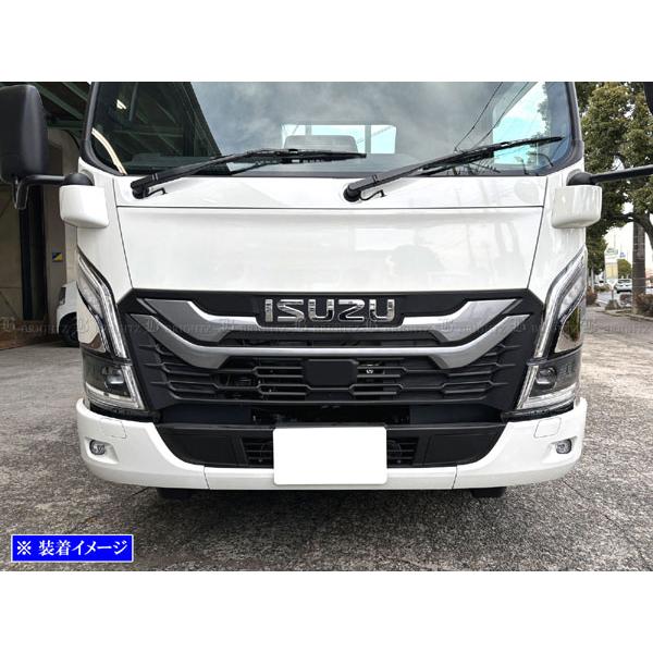 エルフ3トンダンプフロントコーナーパネル メッキコーナーパネル 23エルフ ローキャブ車用 右側 運転席側