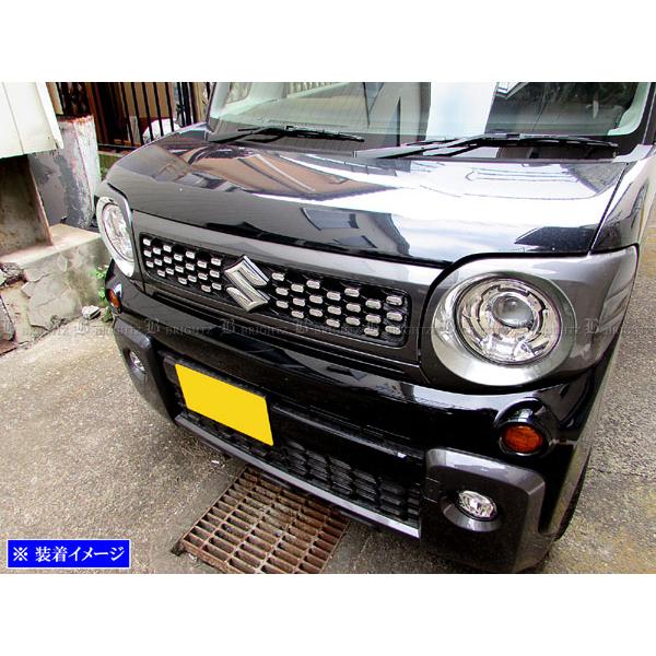 ★スズキ スペーシアギア 純正フロントグリル＆ヘッドライトカバーセット ミ*ム様 スズキ スペーシアギア 純正フロントグリル＆ヘッドライト