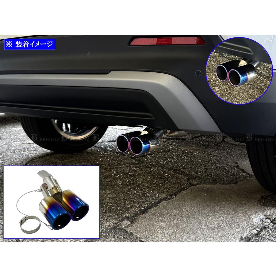 ブライツ BRIGHTZ WR-V DG5 ステンレス2本出しマフラーカッター 青