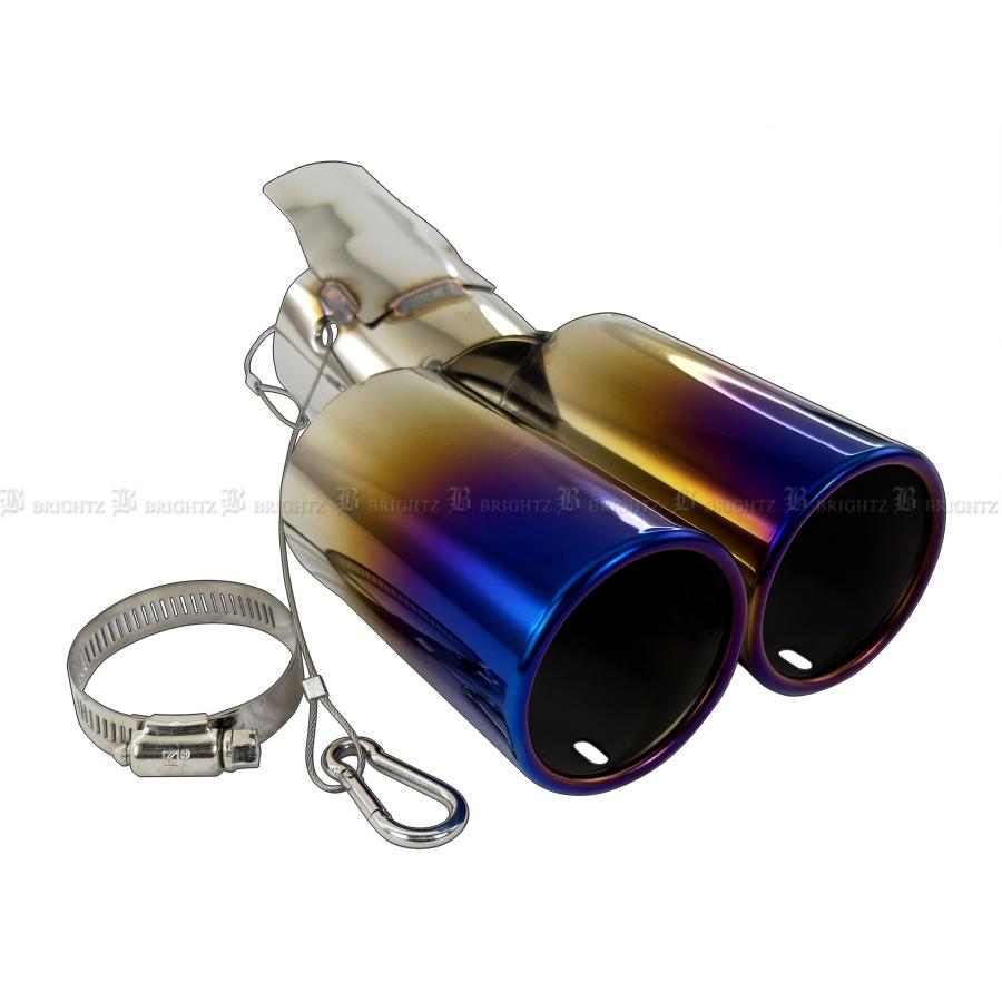 ミニマフラーカッターブラック2本セット 純正タイプマフラー用ステンレスマフラーカッター : ミニマルヤマ