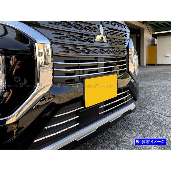 eKクロススペース B34A 超鏡面 ステンレス メッキ フロント バンパー