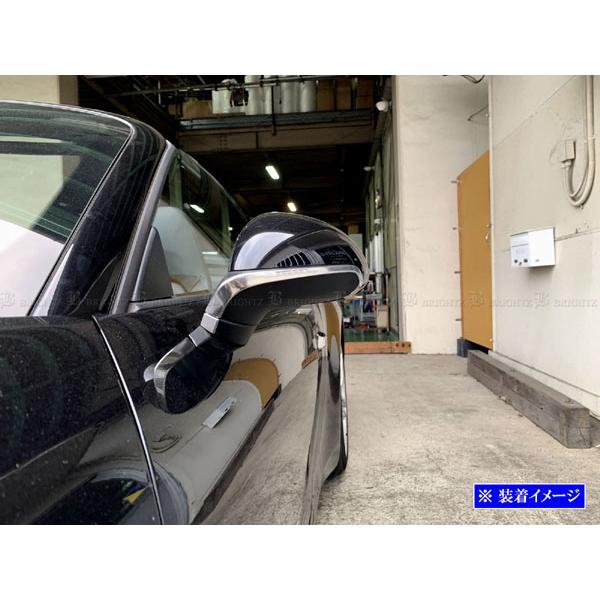 ポルシェ 911 991 ステンレス ドア ミラー モール 4PC サテン シルバー