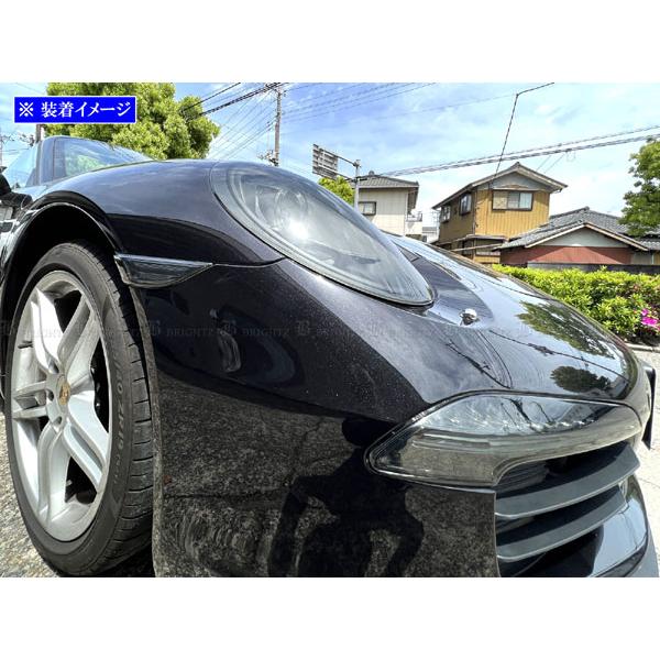 ポルシェ 911 991 スモーク ヘッド ライト フォグ カバー セット