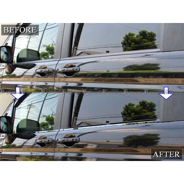 ステップワゴンスパーダ RK5 RK6 超鏡面 ステンレス ブラック メッキ