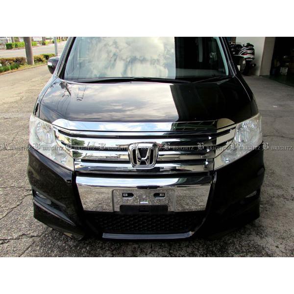 ステップワゴン RK1 RK2 超鏡面 ステンレス メッキ ボンネット