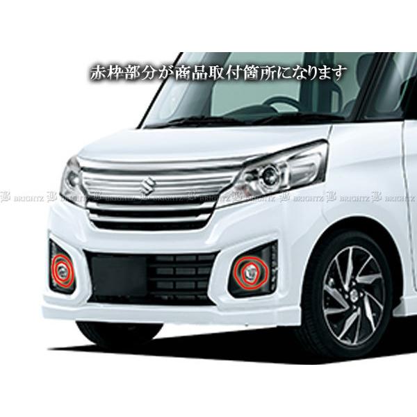 スペーシアカスタム MK42S メッキ フォグ ライト ランプ カバー FOG