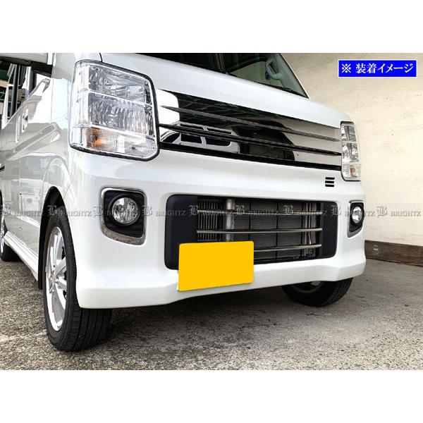 エブリイワゴン DA17W ステンレス フロント バンパー モール 3PC