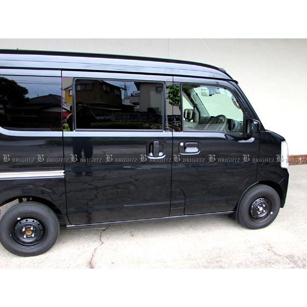 エブリイバン DA17V 超鏡面 ステンレス ブラック メッキ ピラー パネル