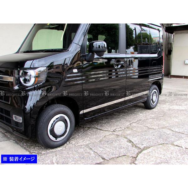 N-VAN JJ1 JJ2 超鏡面 ステンレス メッキ サイド ドア モール