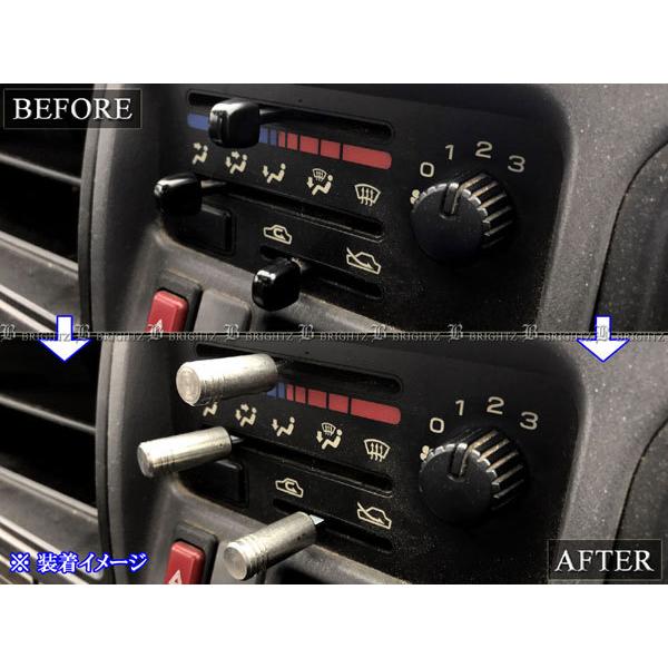 ジムニー JB23W エアコン レバー ノブ 3PC ヒーター コントロール 