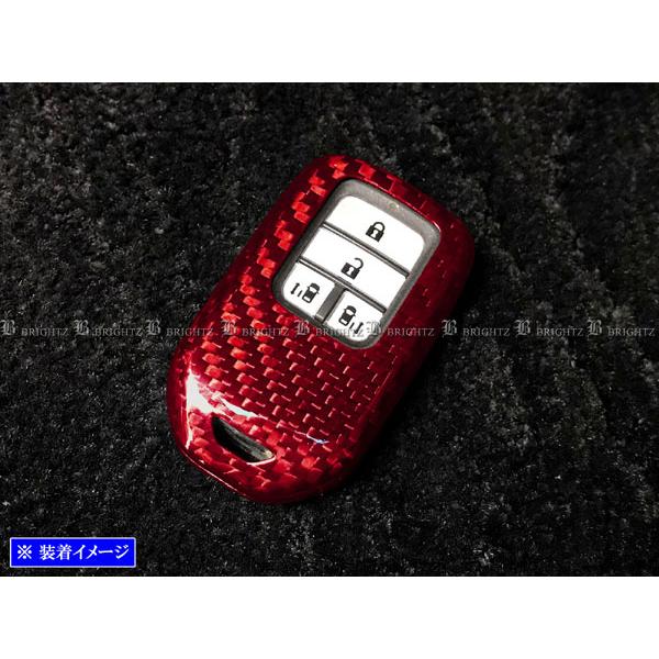 オデッセイハイブリッド RC4 RC5 リアルカーボン スマートキーケース 赤 キーカバー キープロテクター オデッセー KEY−CASE− ...