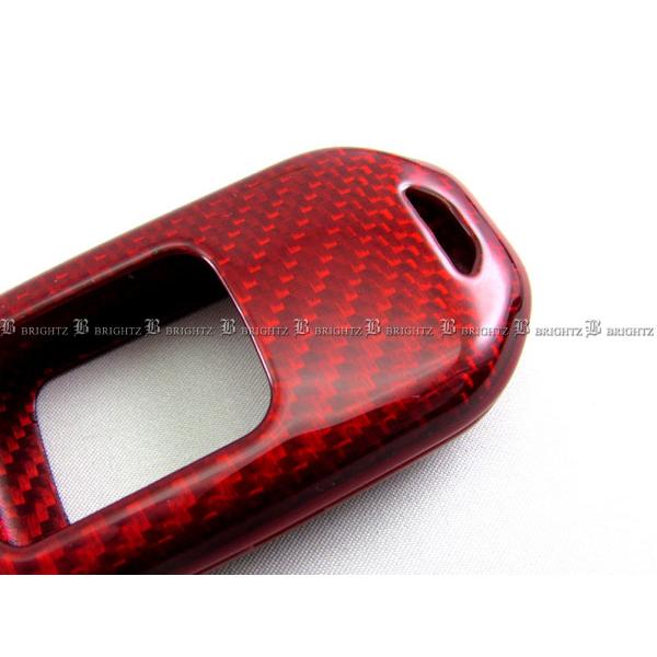 オデッセイハイブリッド RC4 RC5 リアルカーボン スマートキーケース 赤 キーカバー キープロテクター オデッセー KEY−CASE− ...