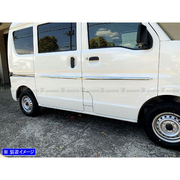 エブリイワゴン DA17W メッキ サイド ドア モール ガーニッシュ