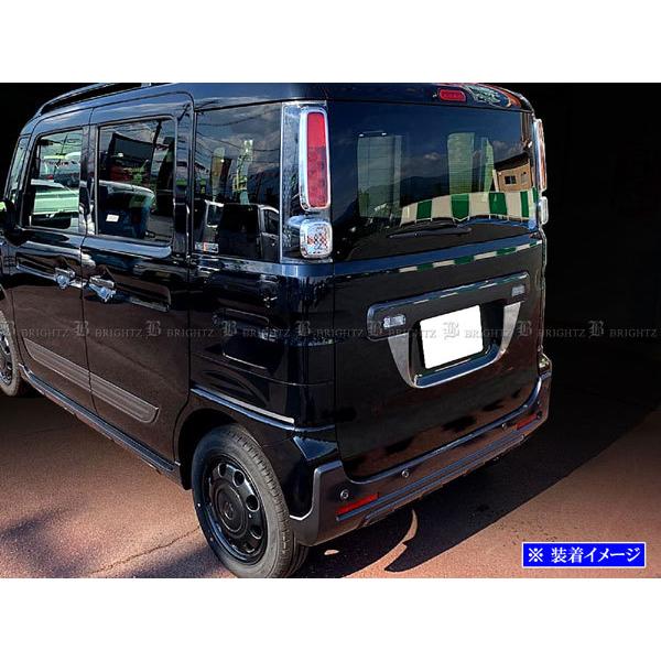 スペーシアカスタム MK53S 超鏡面 ステンレス メッキ リア ライセンス