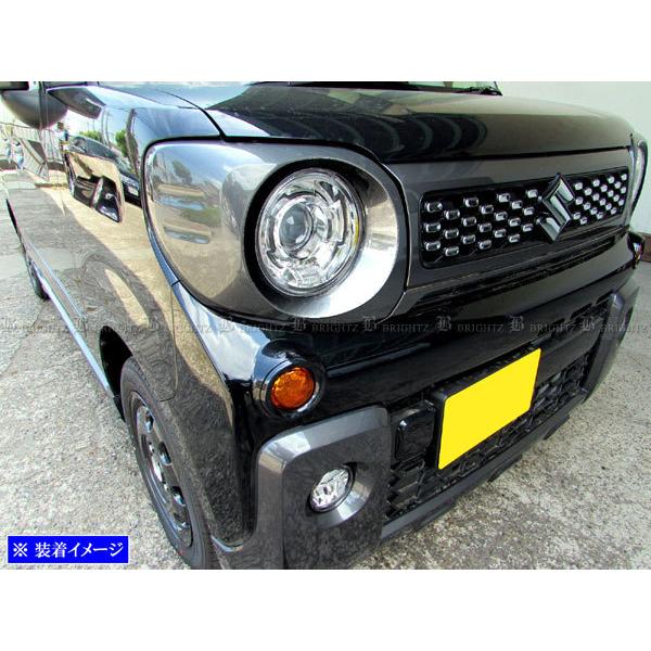 スペーシアギア MK53S メッキ ヘッド ライト リング ランプ スペーシアギア MK53S メッキ ヘッド ライト リング ランプ