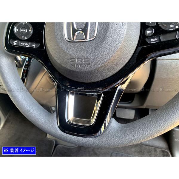 N-WGNカスタム JH3 JH4 超鏡面 ステンレス メッキ ステアリング パネル