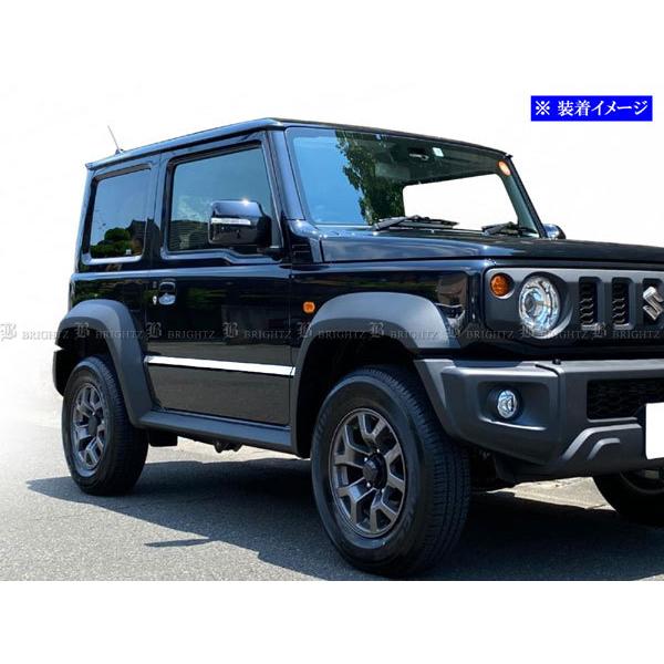 ジムニーシエラ JB74W 超鏡面 ステンレス メッキ サイド ドア
